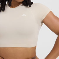 Go To Seamless Fitted Crop Top | Sand