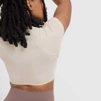 Go To Seamless Fitted Crop Top | Sand