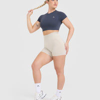 Go To Seamless Fitted Crop Top | True Blue