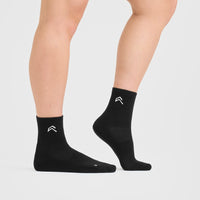 Mid Crew Socks 5 Pack | Grey/White/Black