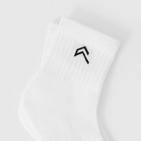 Mid Crew Socks 5 Pack | White