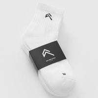 Mid Crew Socks 5 Pack | White