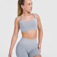 Everyday Cross Over Bralette | Metal Grey