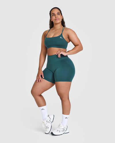 Everyday Cross Over Bralette | Marine Teal