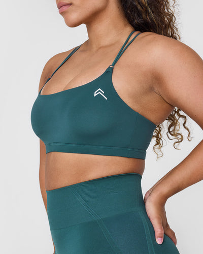 Everyday Cross Over Bralette | Marine Teal