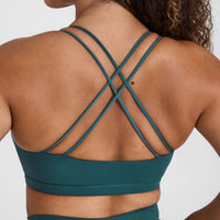 Everyday Cross Over Bralette | Marine Teal