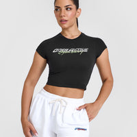 Cotton Baby T-Shirt with Graphic | Washed Black
