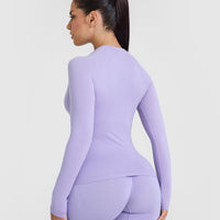 Go To Seamless Fitted Long Sleeve Top | Vintage Violet