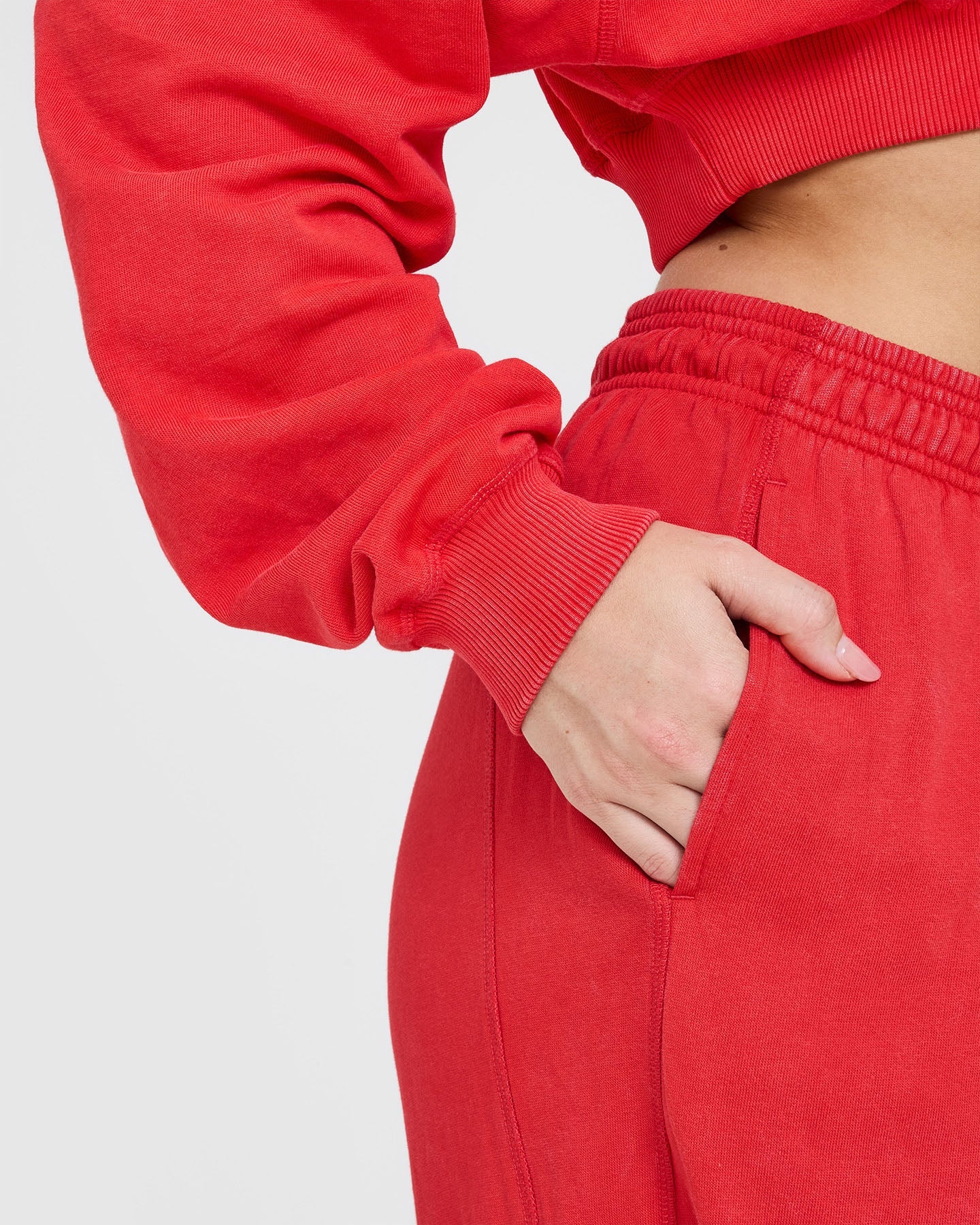 Raw Lounge Wide Leg Joggers with Graphic | Muscle Mommy Red