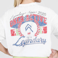 Legendary Graphic Print Washed T-Shirt | White