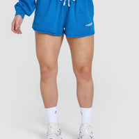 Raw Lounge Oversized Shorts with Graphic | Retro Blue