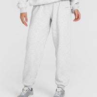 Mid Weight Joggers | Light Grey Marl