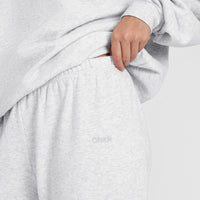 Mid Weight Joggers | Light Grey Marl