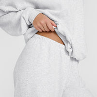 Mid Weight Joggers | Light Grey Marl