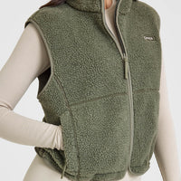 Zip Through Fleece Gilet | Alpine Green