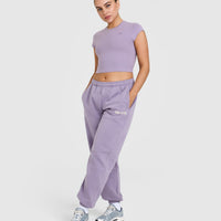 Foundations Joggers With Printed Graphic | Soft Purple