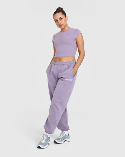 Foundations Joggers With Printed Graphic | Soft Purple