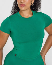 Mellowâ„¢ Soft Mid Short Sleeve T-Shirt | Emerald Green