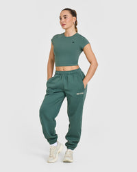 Foundations Joggers With Printed Graphic | Iced Green