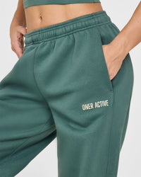 Foundations Joggers With Printed Graphic | Iced Green