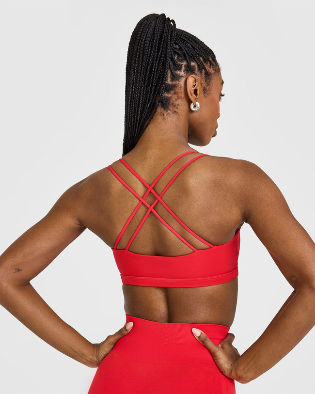 Everyday Cross Over Bralette | Muscle Mommy Red