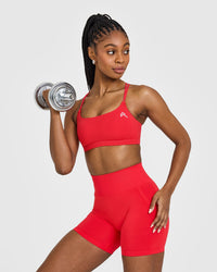 Everyday Cross Over Bralette | Muscle Mommy Red