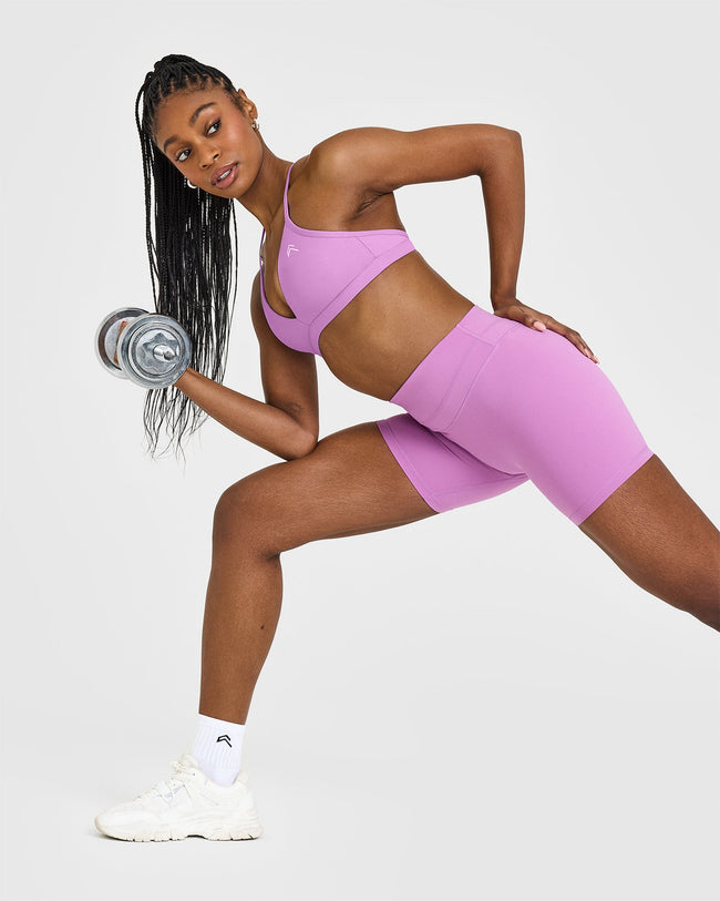 EasyLift™ Ultra Minimal V Neck Bralette | Orchid Purple