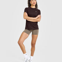 Go To Seamless Loose Top | Plum Brown