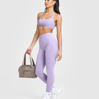 EasyLift™ Halter Bralette with White Logo | Wisteria Purple