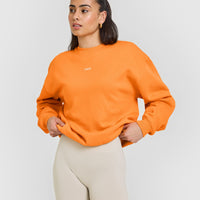 Foundations Raising the Bar Crew Neck Sweatshirt | Apricot Orange