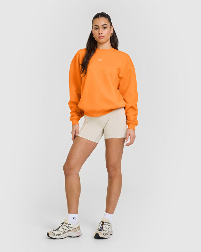 Foundations Raising the Bar Crew Neck Sweatshirt | Apricot Orange