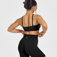 EasyLift™ Multi Way Bandeau Bralette with White Logo | Black