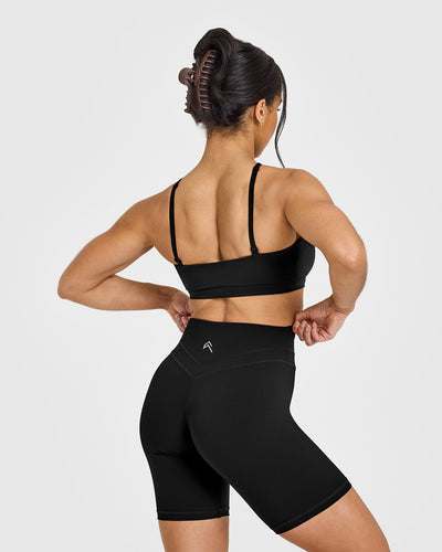 EasyLift™ Multi Way Bandeau Bralette with White Logo | Black