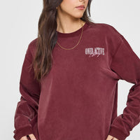 Oner Graphic Washed Long Sleeve Top | Rosewood