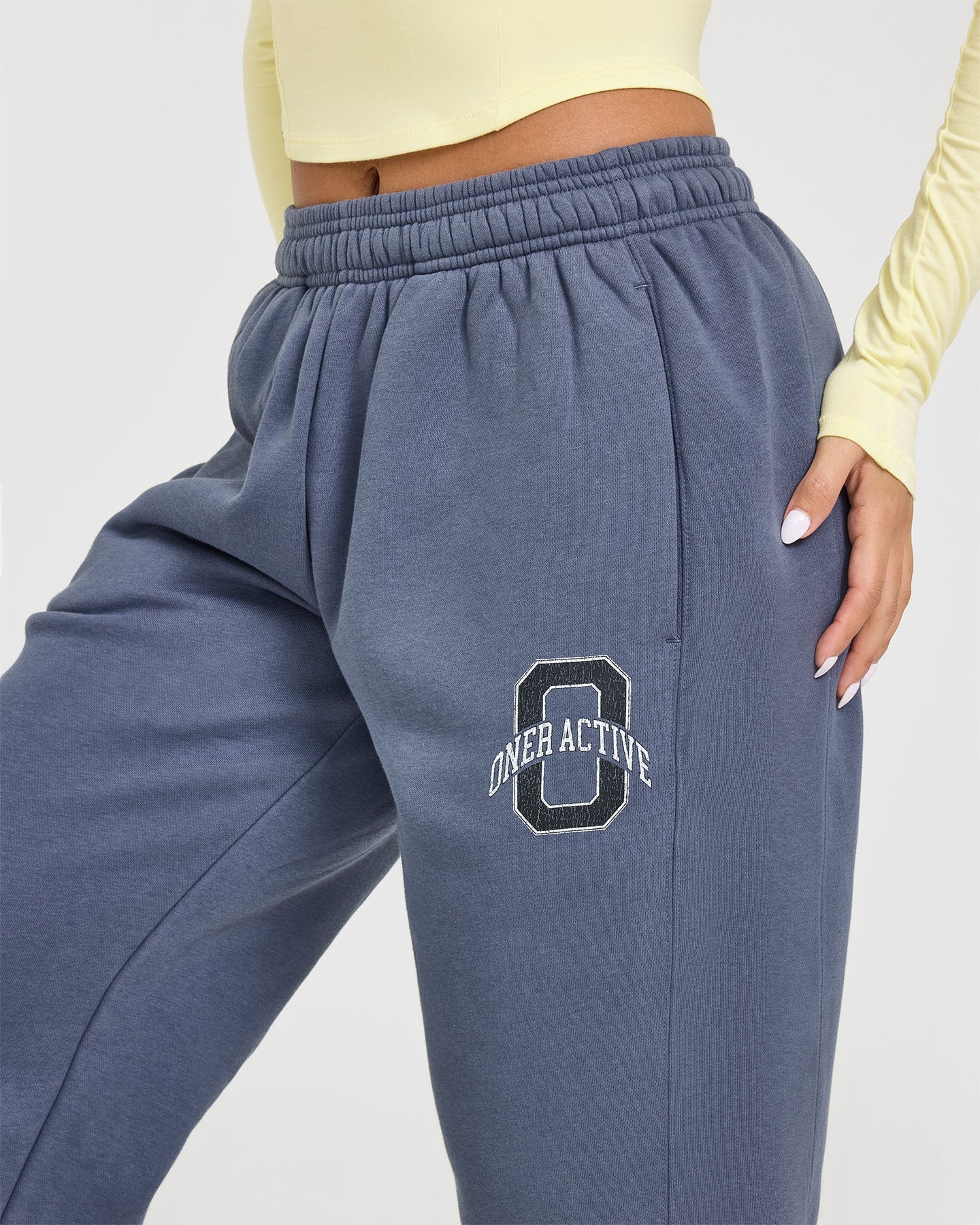 Foundations Joggers With Printed Graphic | Granite Blue