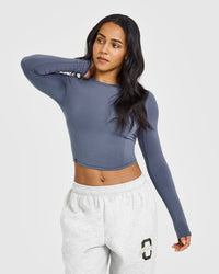 Mellowâ„¢ Soft Mid Long Sleeve Top | Granite Blue