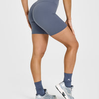 SoftMotion™ Cycling Shorts 8" | Granite Blue