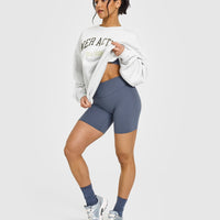 SoftMotion™ Cycling Shorts 8" | Granite Blue