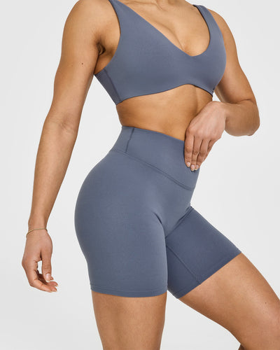 SoftMotion™ Cycling Shorts 8" | Granite Blue