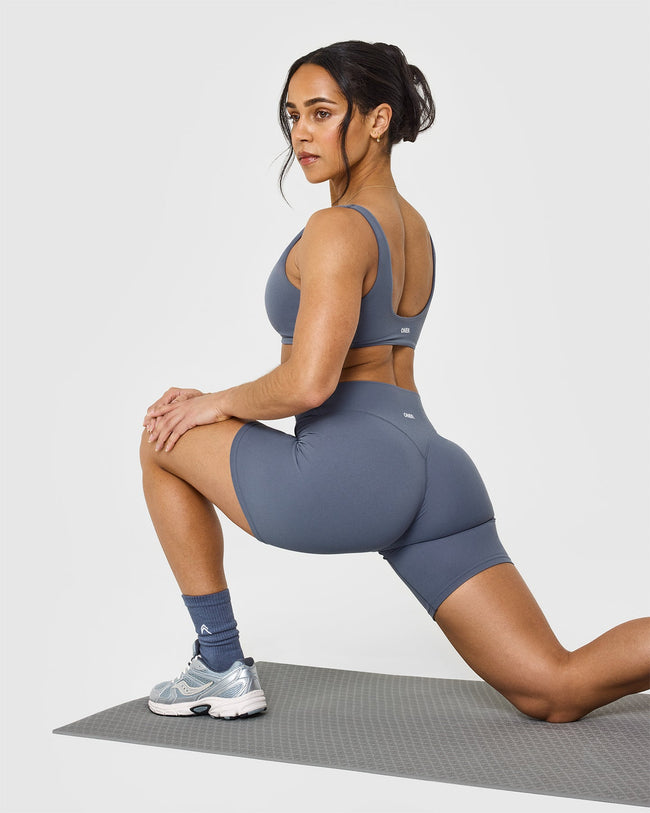 SoftMotion™ Cycling Shorts 8" | Granite Blue