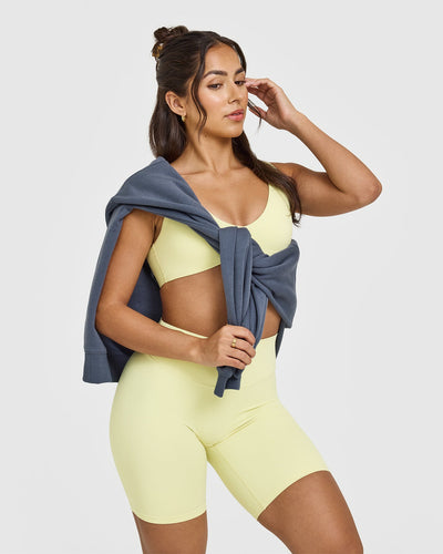 SoftMotion™ Cycling Shorts 8" | Pastel Yellow