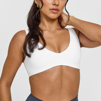 SoftMotion™ Scoop Back Bralette | White