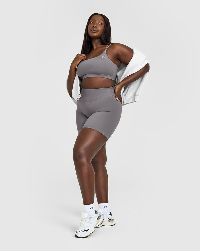 Everyday Cross Over Bralette | Ash Grey