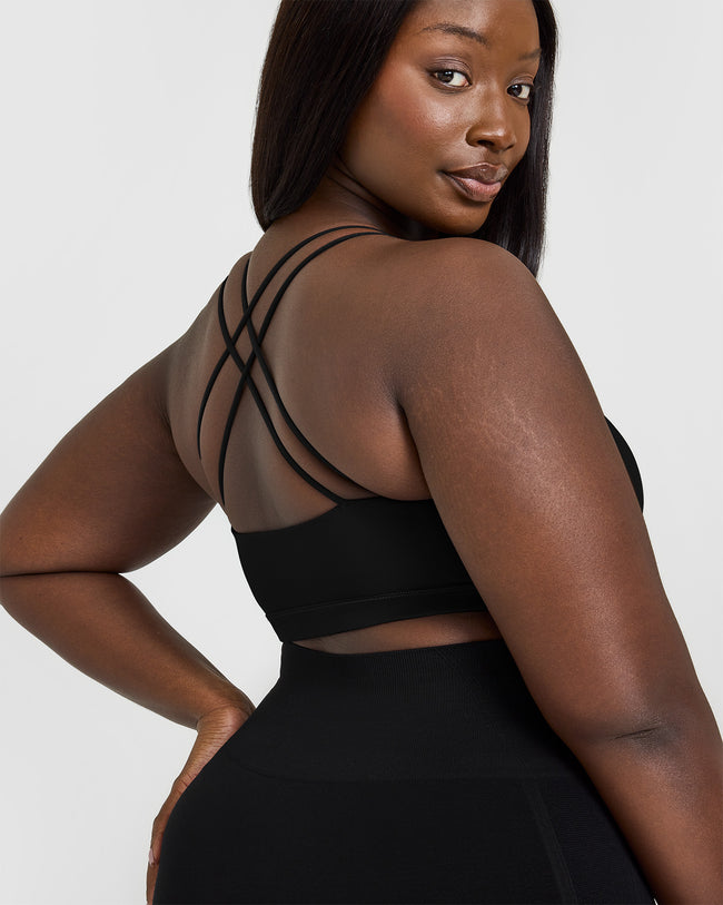 Everyday Cross Over Bralette | Black