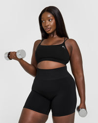 Everyday Cross Over Bralette | Black