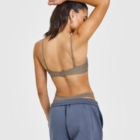 Silhouette Crossover Bralette | Moss Brown