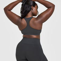 Effortless Seamless Racer Back Sports Bra | Coal
