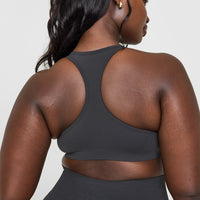Effortless Seamless Racer Back Sports Bra | Coal