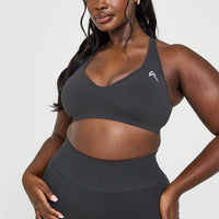 Effortless Seamless Racer Back Sports Bra | Coal