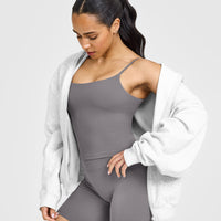 SoftMotion™ Strappy Mid Vest with Built in Bra Shelf | Ash Grey